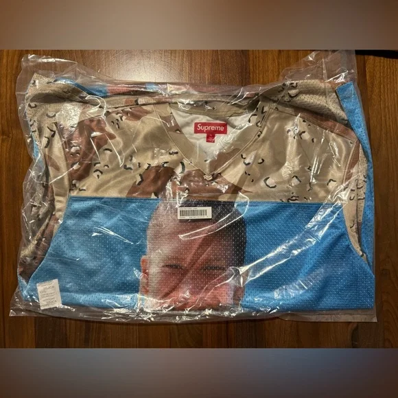 Supreme Aphex Twin Football Jersey in Chocolate Chip Camo SS25
